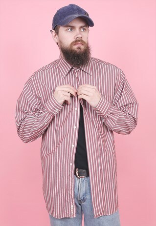 VINTAGE LEVI'S DOCKERS STRIPED SHIRT /E4096