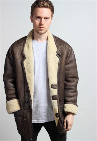 VINTAGE LEATHER SHEARLING JACKET