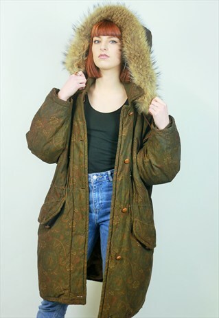 VINTAGE PATTERNED PARKA JACKET