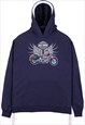 Vintage 90's Harley Davidson Hoodie Hooded Printed Long