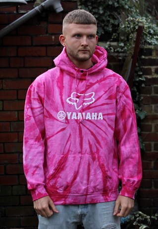 VINTAGE PINK TIE DYE HOODIE MEDIUM