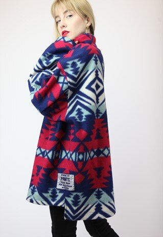 VINTAGE 90'S OVERSIZE FLEECE SWEATSHIRT MULTI