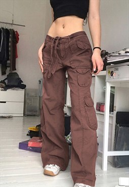 Miillow Sexy Loose Belt Pocket Cargo Trousers