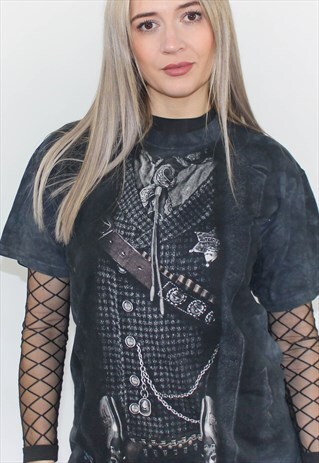 VINTAGE WORN IN FADED BLACK T-SHIRT