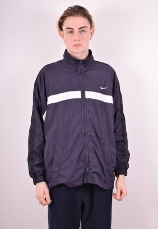 NIKE MENS VINTAGE JACKET MEDIUM BLUE 90S