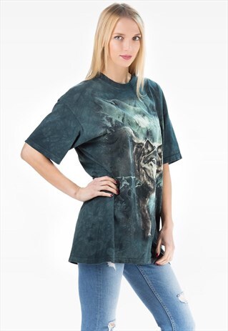 VINTAGE WOLF SHIRT ANIMAL PRINT