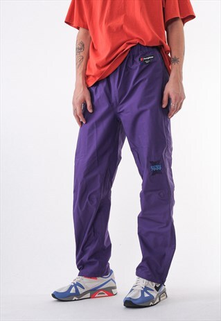 VINTAGE BERGHAUS EXTREME 7000 SHELL PANTS 90S PURPLE