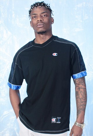 VINTAGE CHAMPION BLACK TEE