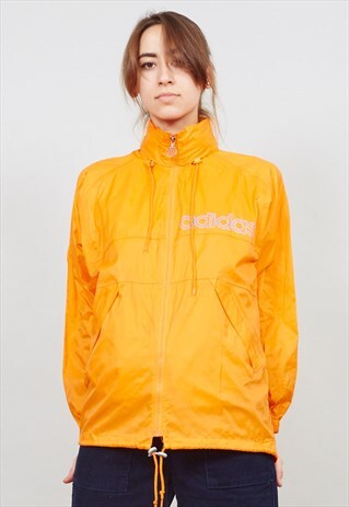 VINTAGE ADIDAS LOGO ORANGE WINDBREAKER