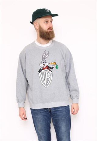 VINTAGE WARNER BROS BUGS BUNNY EMBROIDERED SWEATSHIRT