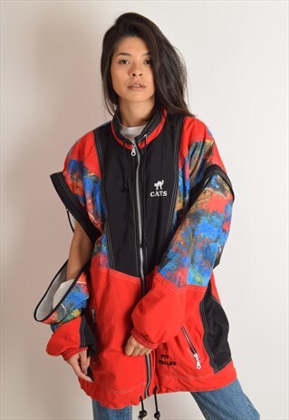 VINTAGE CATS JACKET WITH DETACHABLE SLEEVES (2673)
