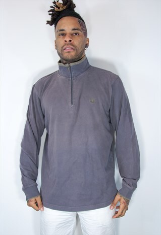 TIMBERLAND EMBROIDED 1/4 ZIP SWEATSHIRT