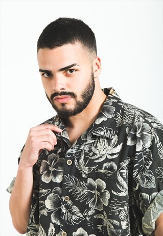 VINTAGE 80S HAWAIIAN SHORT SLEEVE SHIRT / S5904