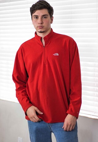 VINTAGE NORTH FACE 1/4 ZIP FLEECE JUMPER 90S X 11.6