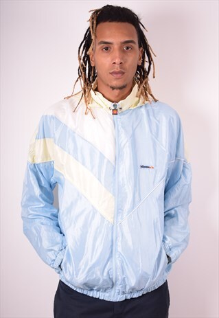 ELLESSE MENS VINTAGE HOODIE JACKET LARGE MULTI 90S
