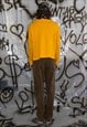 VINTAGE Y2K TORONTO COLLEGE SWEATSHIRT IN BUTTER YELLOW