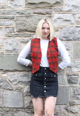 VINTAGE TARTAN WAISTCOAT