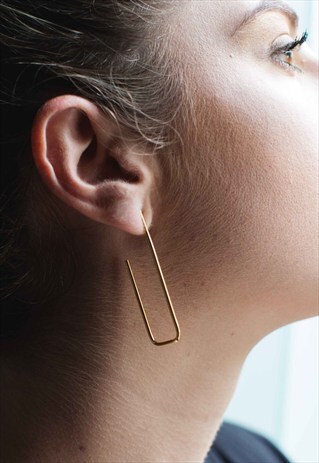CUADRADAS GOLD HOOP EARRINGS