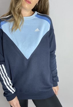 Vintage Reworked Adidas Sweatshirt in Blue