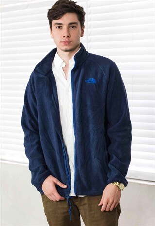 VINTAGE THE NORTH FACE FLEECE JACKET LOGO 90S L 17.3