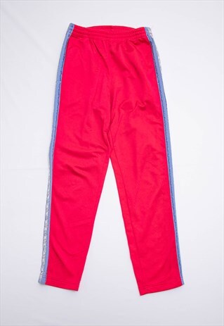 VINTAGE 80S CONTRAST PINK WIDE LEG LAYERED SPORTS TROUSERS S