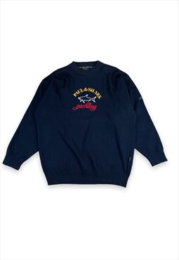 Paul & Shark Vintage 90s Navy Blue Knitted Jumper