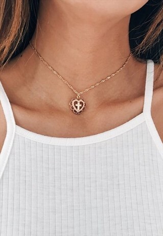 MOONCHILD HEART OF GOLD CROSS NECKLACE