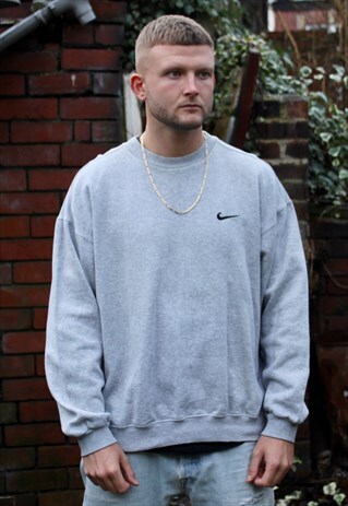VINTAGE GREY NIKE SWEATSHIRT LARGE