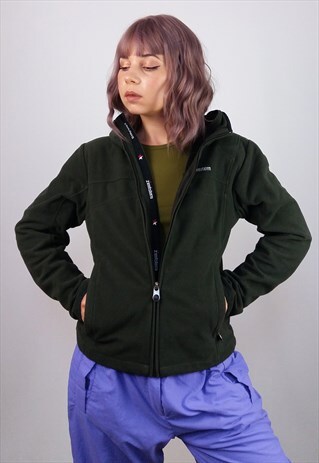 VINTAGE ZIMTSTERN SKI WINTER FLEECE JACKET OLIVE GREEN