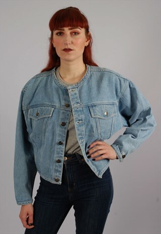 VINTAGE 80S CROPPED DENIM JACKET