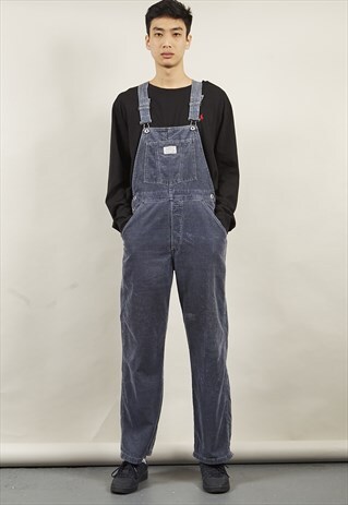VINTAGE 90'S LEVI'S GREY CORDUROY DUNGAREES