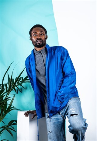 VINTAGE RAIN JACKET IN BLUE