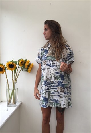 CRAZY PATTERN OVERSIZED RETRO VINTAGE UNISEX FESTIVAL SHIRT