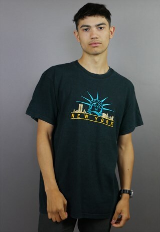 BLACK NEW YORK CITY TOURIST SOUVENIR T-SHIRT