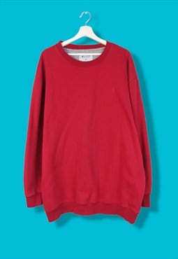 Vintage Champion Sweatshirt Basic Y2K in Red XXL