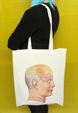PHRENOLOGY HEAD TOTE BAG