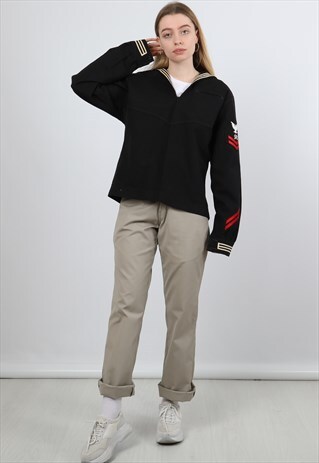 VINTAGE SMALL BLACK SAILOR SWEATSHIRT