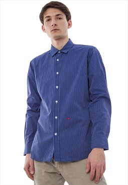 Vintage MOSCHINO Shirt Striped Blue