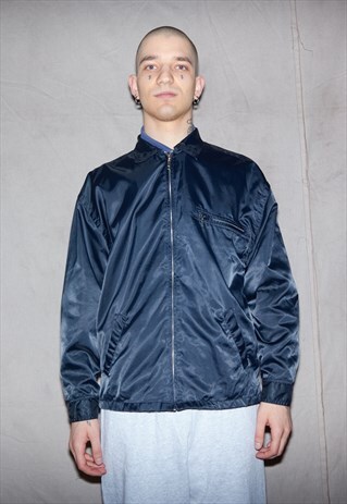 90S ALMOST CLASSIC SHINY BLUE HARINGTON UNISEX JACKET