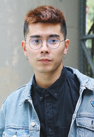 METAL ROUND GLASSES - BLACK