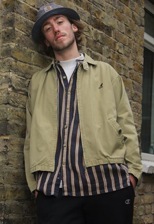 RETRO / 90'S / KANGOL / BEIGE JACKET (SEE SIZE DETAILS)