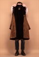 VINTAGE 70'S MEN WESTERN SUEDE COAT IN BROWN