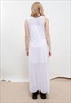 VINTAGE 60S V NECK LACE TRIM NIGTH DRESS SLIP S