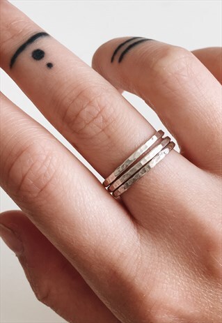 STERLING SILVER STACKING TRIO RING