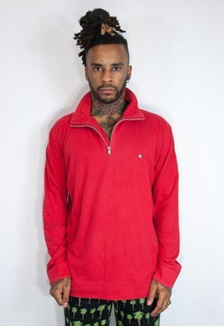 CHAMPION EMBROIDED 1/4 ZIP SWEATSHIRT