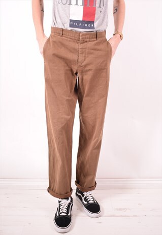 ICEBERG MENS VINTAGE TROUSERS W32 L33 BROWN 90S