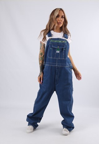 VINTAGE LIBERTY DENIM DUNGAREES UK 14 - 16 L / XL (J9AM)