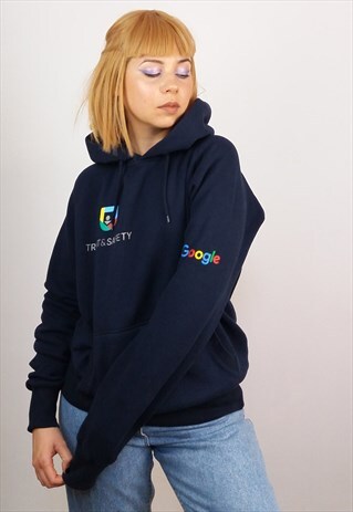 VINTAGE 90'S GOOGLE UNISEX OVERSIZED SWEATSHIRT HOODIE