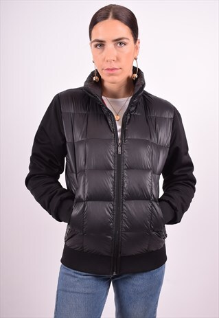 ELLESSE WOMENS VINTAGE PADDED JACKET SMALL BLACK 90'S