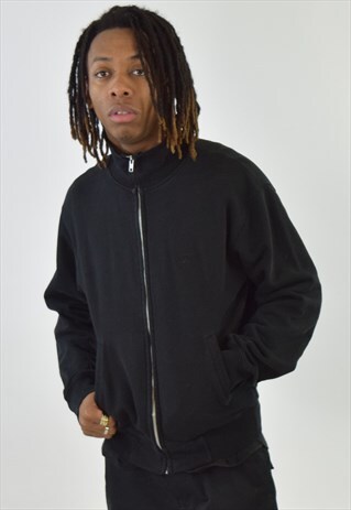 VINTAGE 90S BLACK CARHARTT ZIP UP SWEATSHIRT